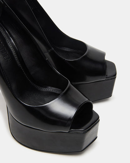 IVES Black Box Platform Square-Toe Stiletto Women's Heel - Steve Madden