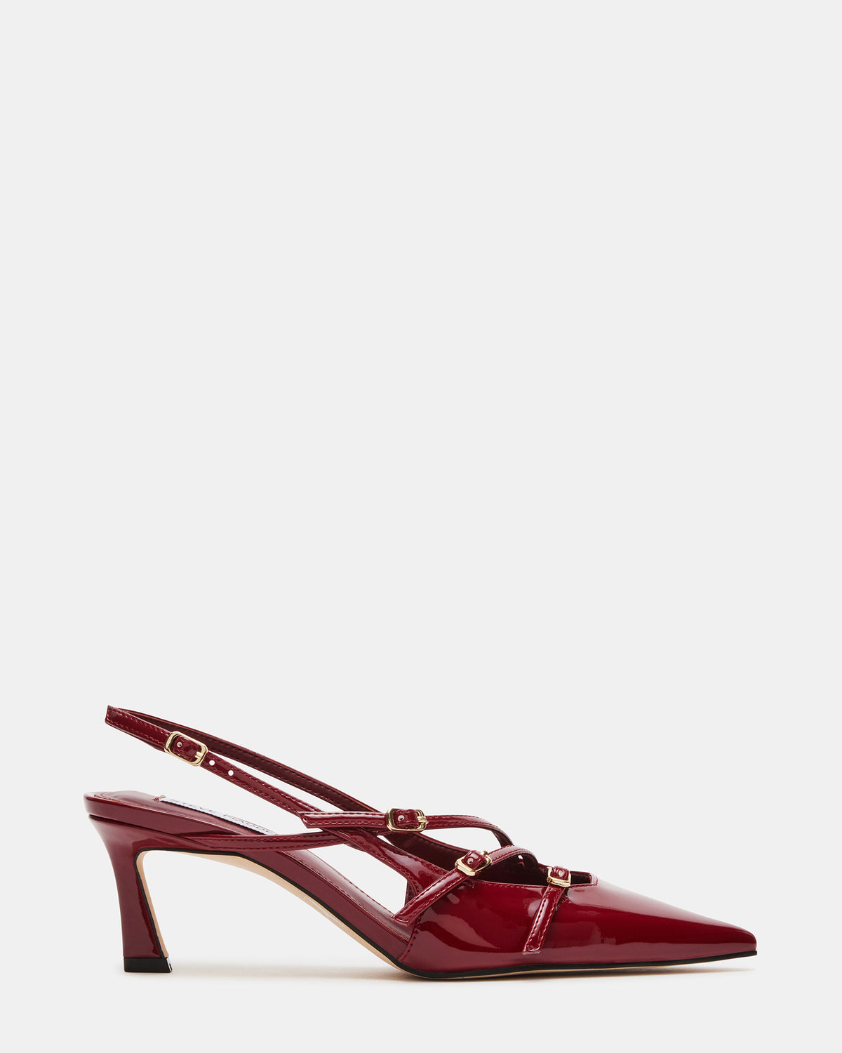 LIANA Wine Patent Women's Slingback Pointed-Toe Low Heel - Steve Madden