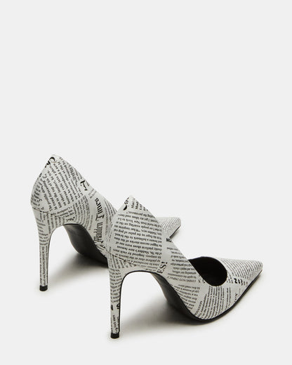 NOIR Newspaper Pointed-Toe Stiletto Pump Women's Heels - Steve Madden