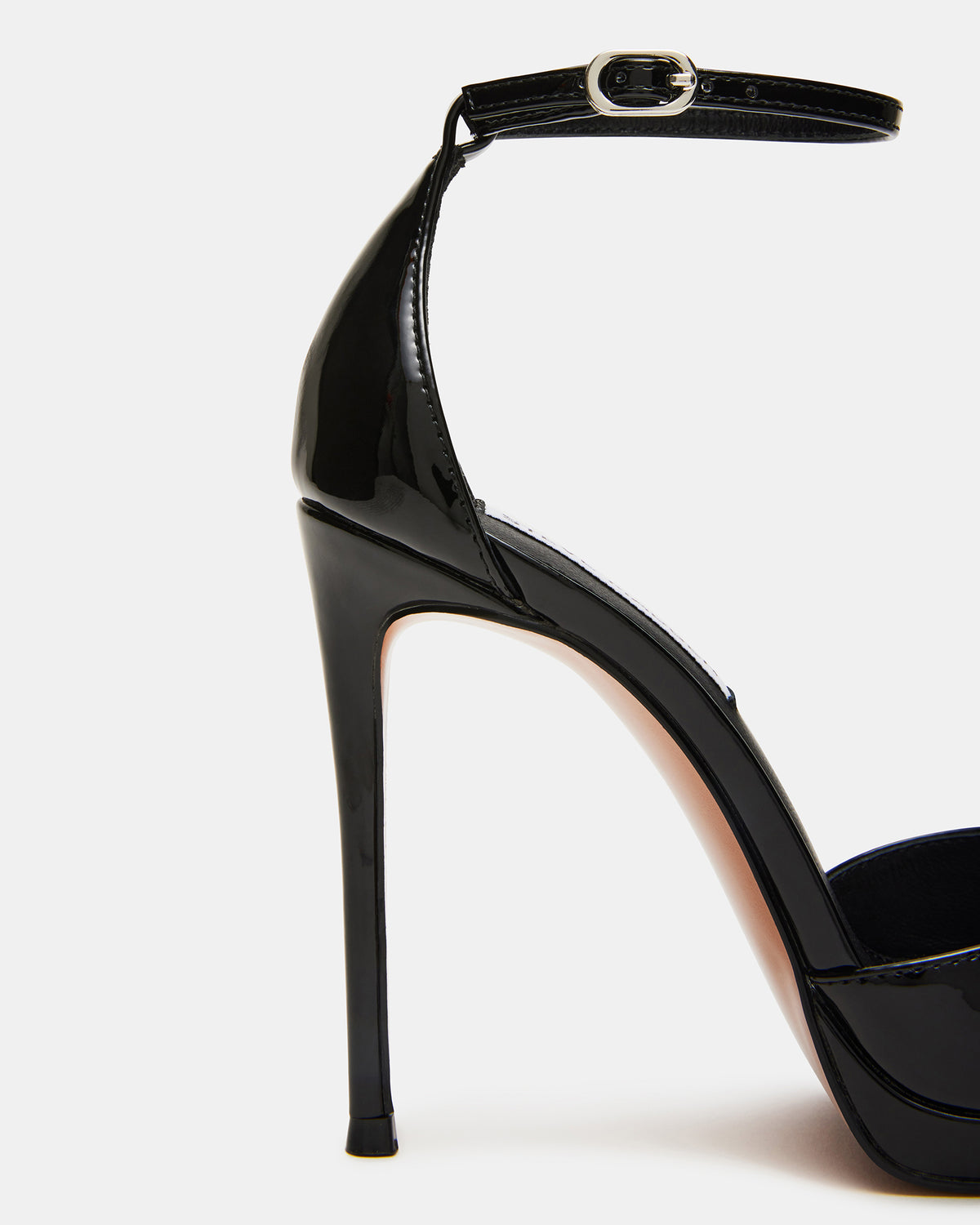 WILEY Black Patent Women's Open Toe Stiletto Heel - Steve Madden