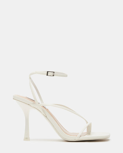 ANNIE White Women's Strappy Square Toe Heel - Steve Madden