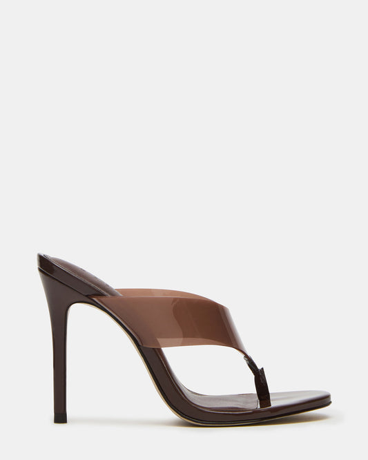 SABINE Brown Thong Mule Women's Heel - Steve Madden