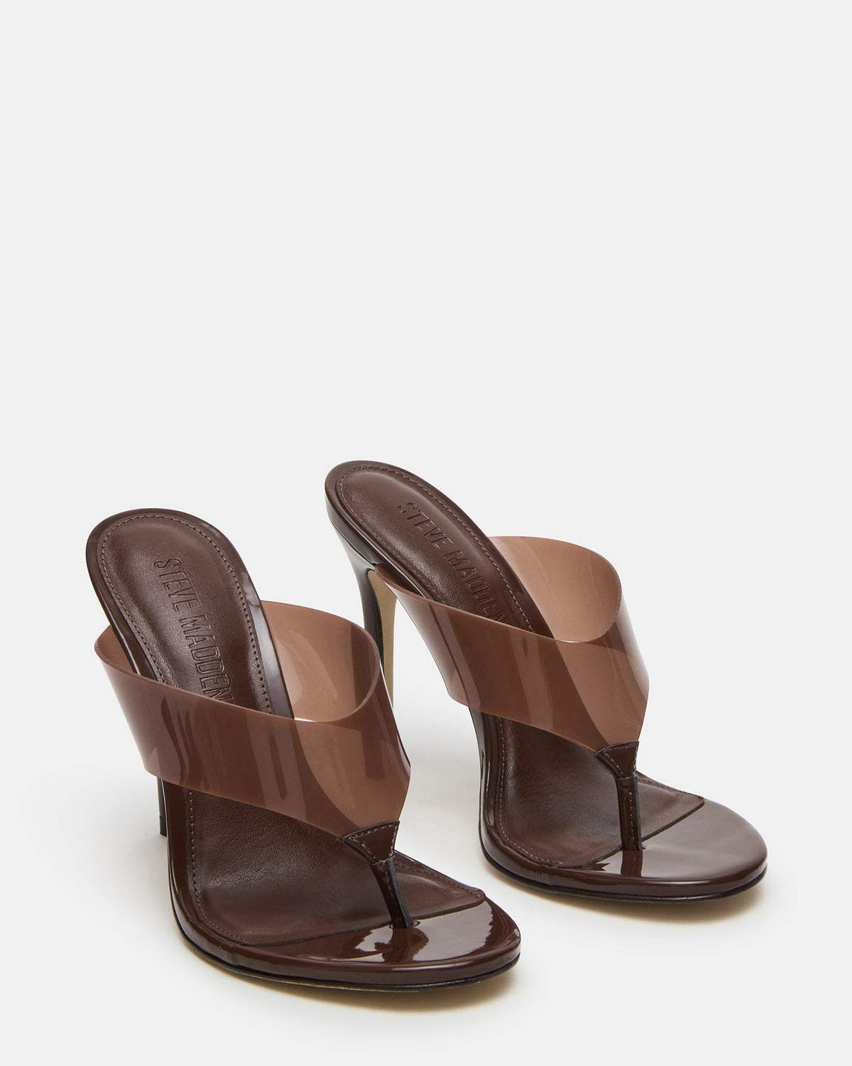 SABINE Brown Thong Mule Women's Heel - Steve Madden