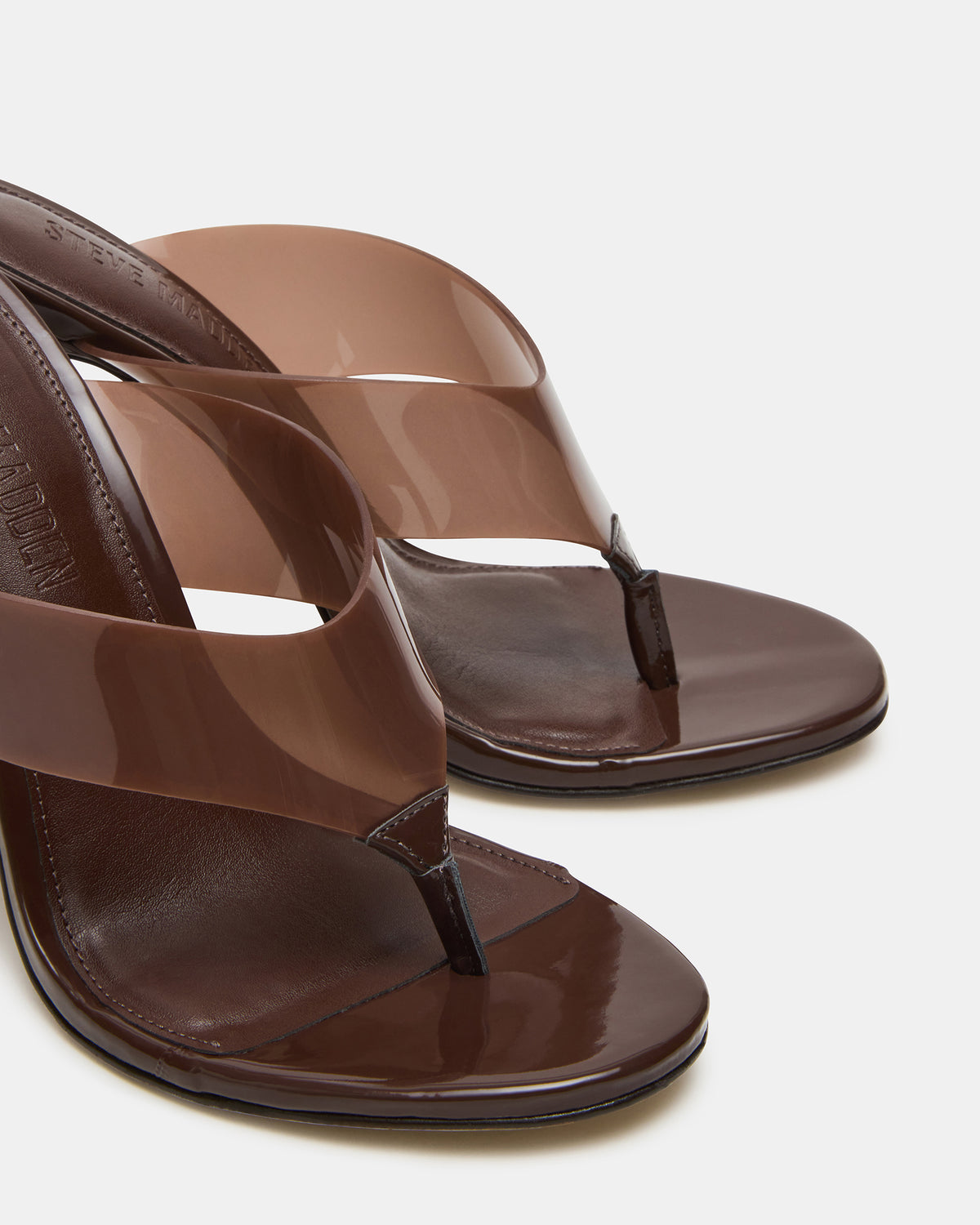 SABINE Brown Thong Mule Women's Heel - Steve Madden