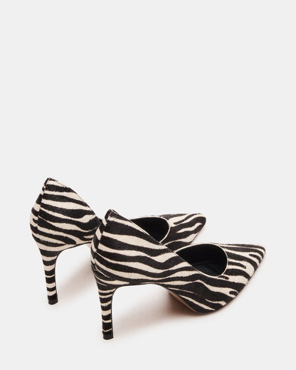 NULA Zebra Pointed-Toe Stiletto Pump Women's Heel - Steve Madden