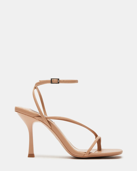 ANNIE Natural Women's Strappy Square Toe Heel - Steve Madden
