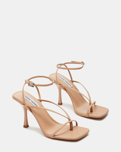 ANNIE Natural Women's Strappy Square Toe Heel - Steve Madden