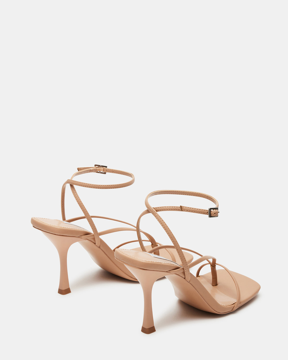 ANNIE Natural Women's Strappy Square Toe Heel - Steve Madden