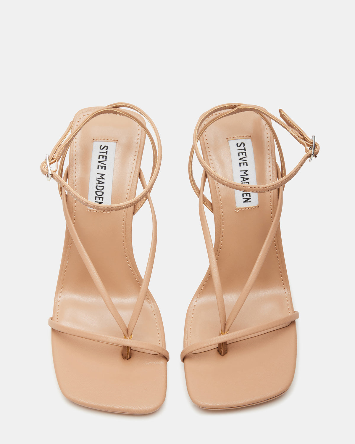 ANNIE Natural Women's Strappy Square Toe Heel - Steve Madden