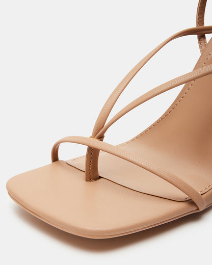 ANNIE Natural Women's Strappy Square Toe Heel - Steve Madden