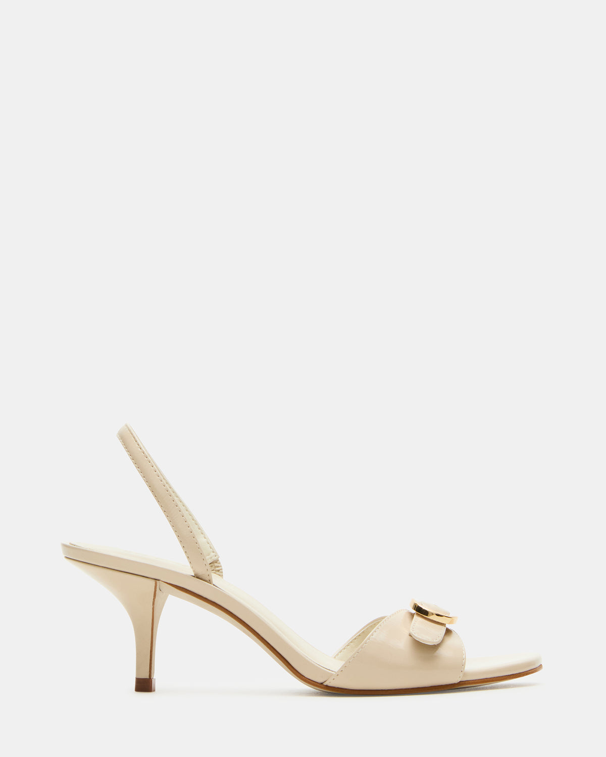 HENRIETTA Bone Leather Slingback Square-Toe Women's Heel - Steve Madden
