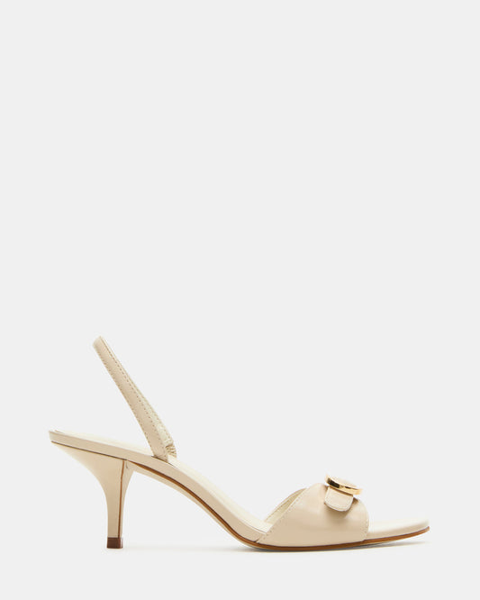 HENRIETTA Bone Leather Slingback Square-Toe Women's Heel - Steve Madden