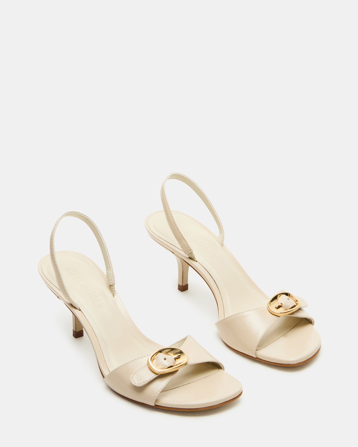 HENRIETTA Bone Leather Slingback Square-Toe Women's Heel - Steve Madden