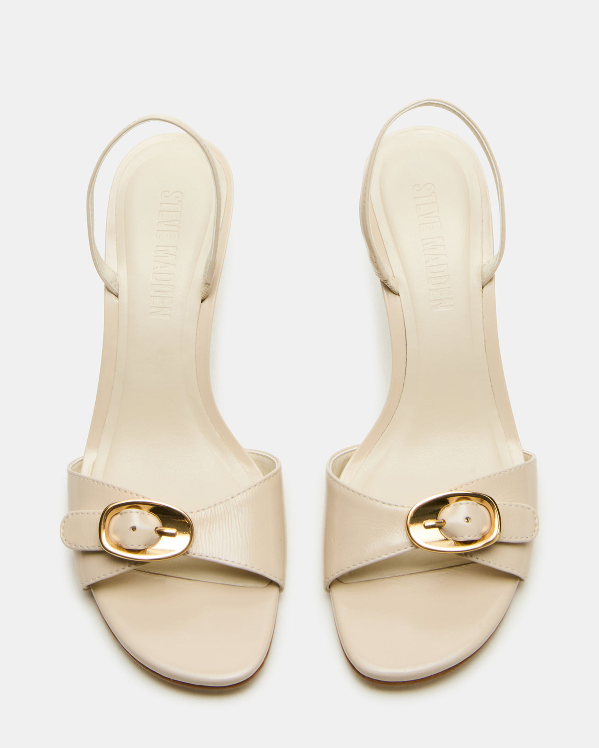 HENRIETTA Bone Leather Slingback Square-Toe Women's Heel - Steve Madden