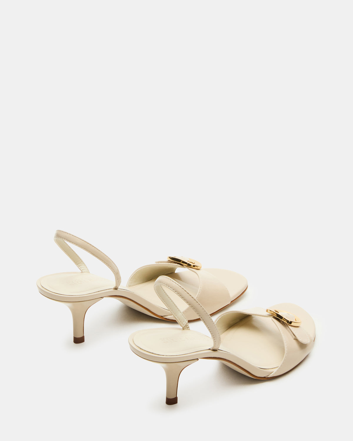 HENRIETTA Bone Leather Slingback Square-Toe Women's Heel - Steve Madden