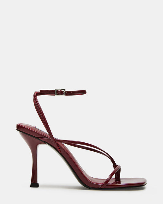 ANNIE Wine Women's Strappy Square Toe Heel - Steve Madden