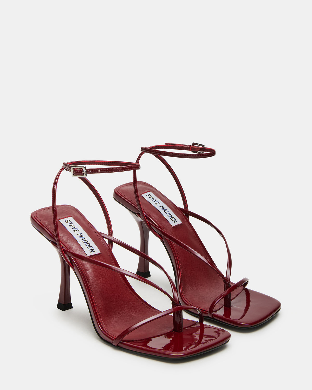 ANNIE Wine Women's Strappy Square Toe Heel - Steve Madden