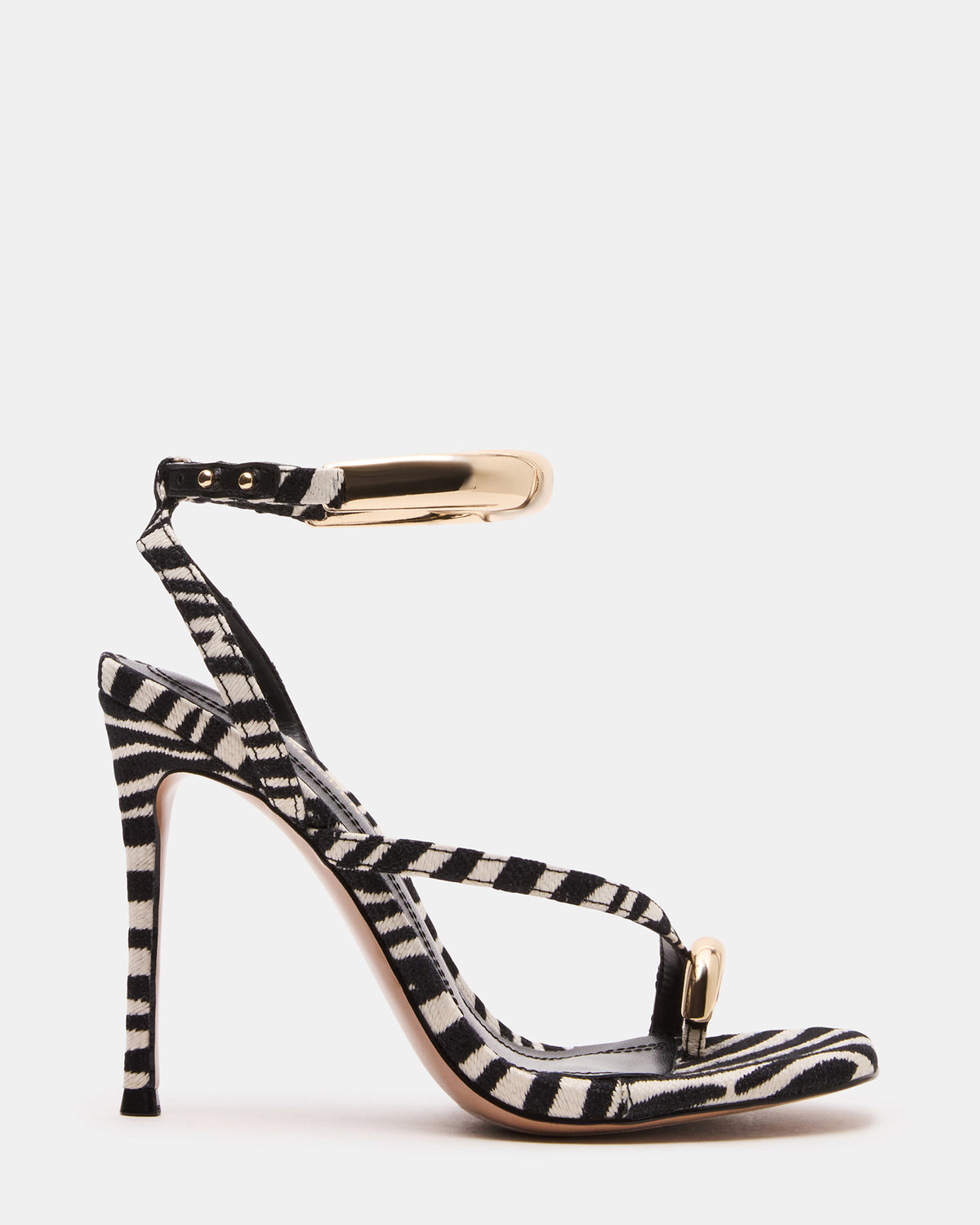 TIA Zebra Open-Toe Stiletto Women's Heel - Steve Madden