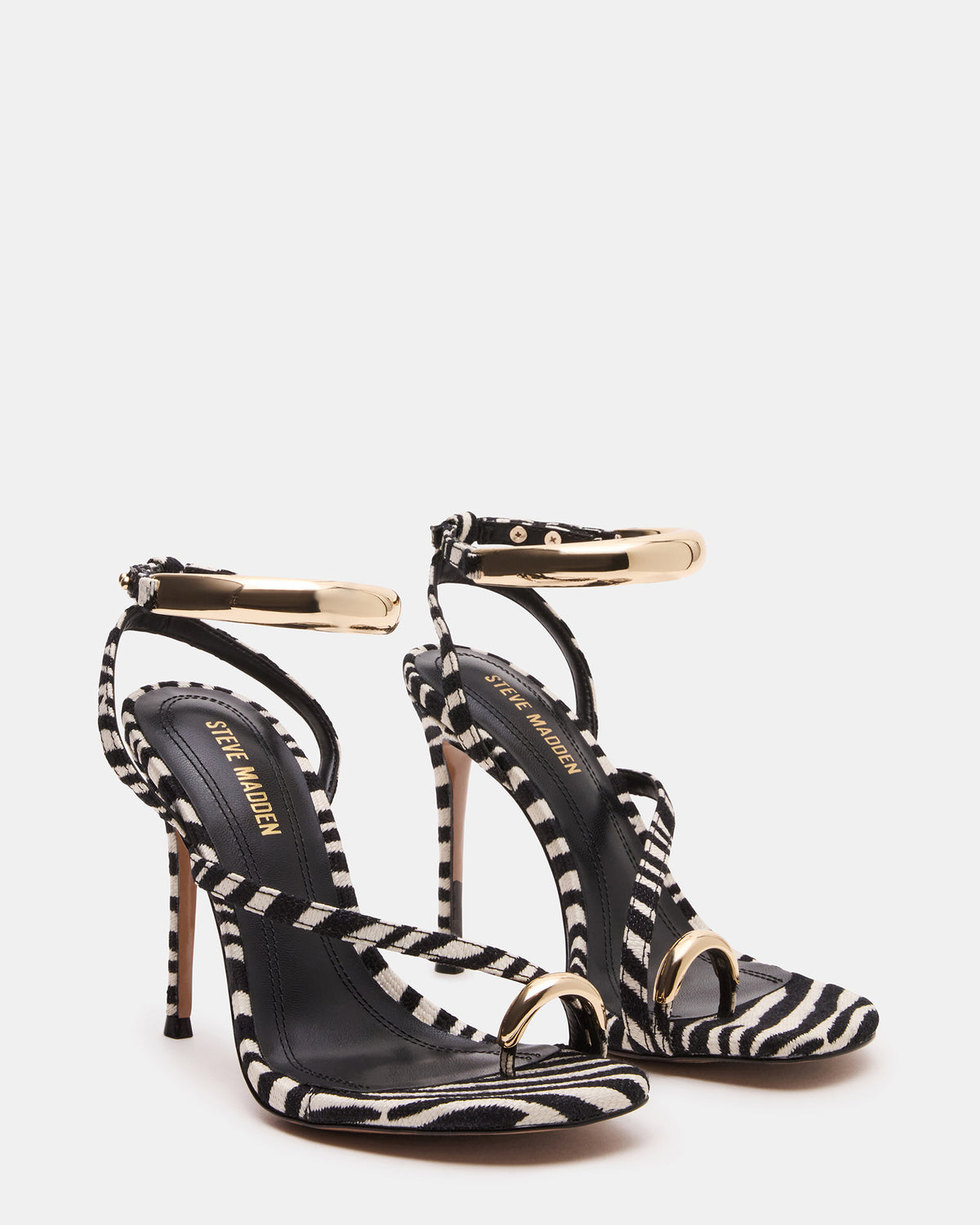 TIA Zebra Open-Toe Stiletto Women's Heel - Steve Madden