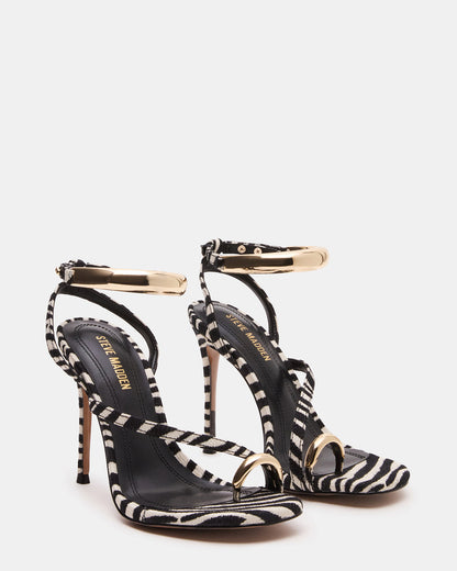 TIA Zebra Open-Toe Stiletto Women's Heel - Steve Madden