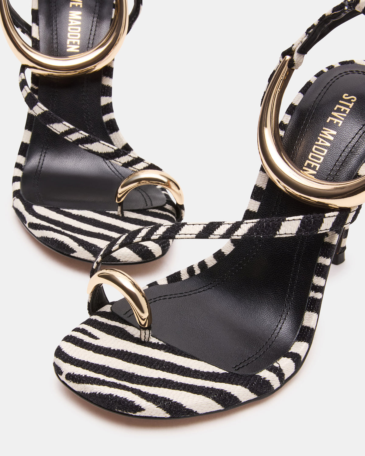 TIA Zebra Open-Toe Stiletto Women's Heel - Steve Madden