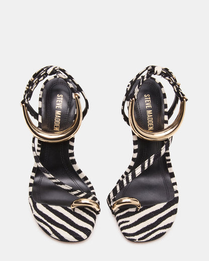 TIA Zebra Open-Toe Stiletto Women's Heel - Steve Madden