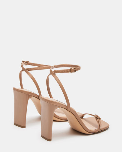 AILENE Tan Leather Square Toe Dress Sandal | Women's Heels - Steve Madden