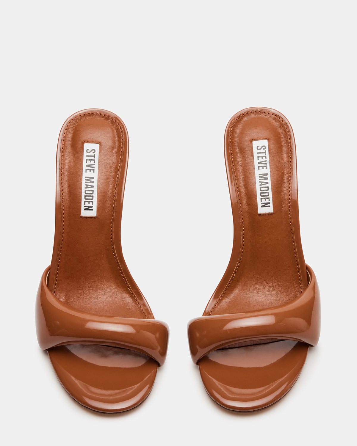 KIERAN Camel Patent Mule Heel | Women's Heels - Steve Madden