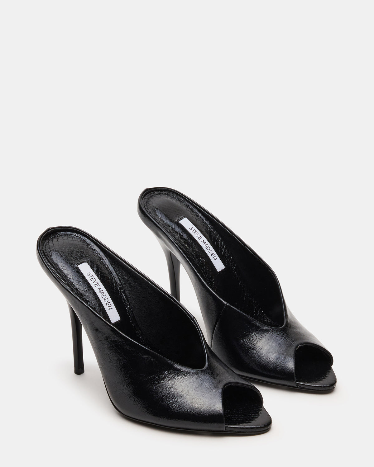 AGAZE Black Peep-Toe Stiletto Women's Heel - Steve Madden