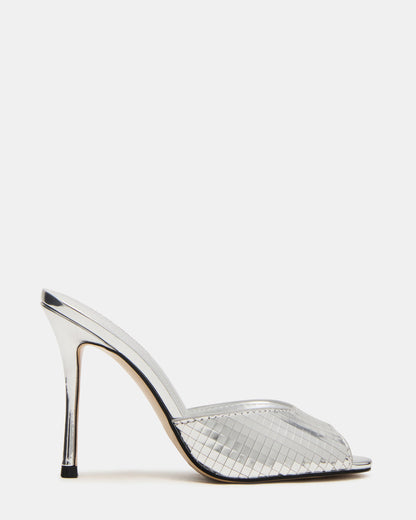 PRIYA Silver Disco Mule Women's Heel - Steve Madden