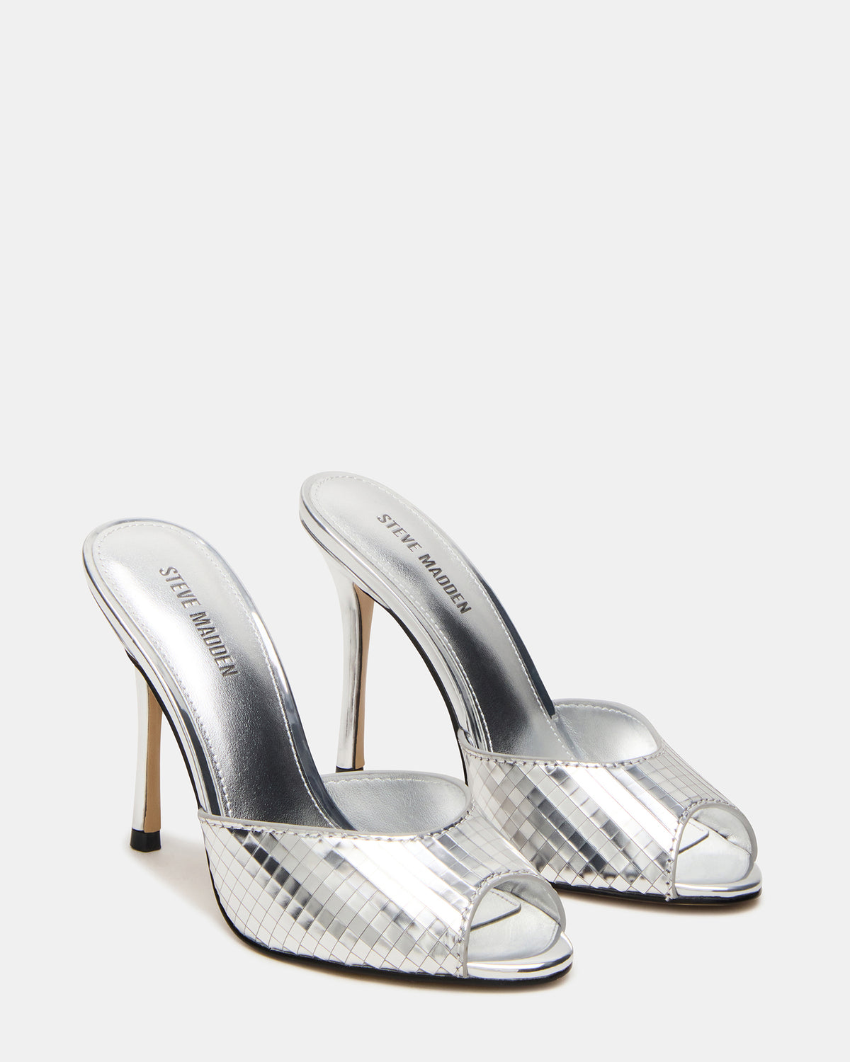 PRIYA Silver Disco Mule Women's Heel - Steve Madden