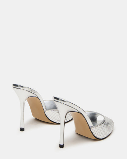 PRIYA Silver Disco Mule Women's Heel - Steve Madden
