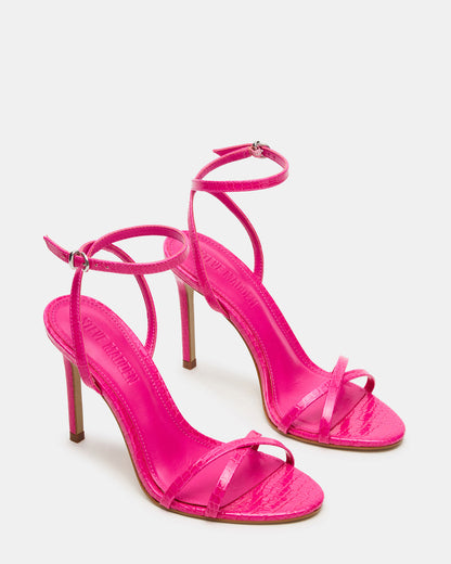 JYPSEY Pink Crocodile Strappy Stiletto Women's Heel - Steve Madden