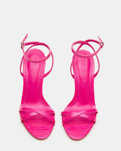 JYPSEY Pink Crocodile Strappy Stiletto Women's Heel - Steve Madden