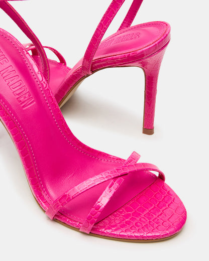 JYPSEY Pink Crocodile Strappy Stiletto Women's Heel - Steve Madden