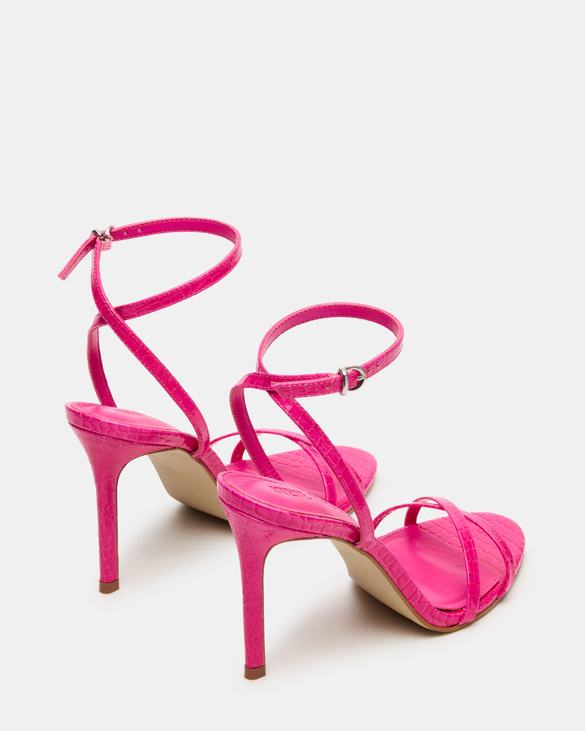 JYPSEY Pink Crocodile Strappy Stiletto Women's Heel - Steve Madden