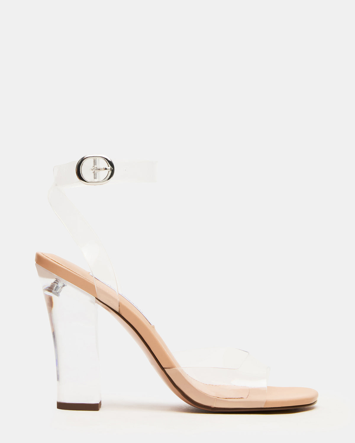 WHISTLE Clear Square-Toe Block Heel Women's Heel - Steve Madden