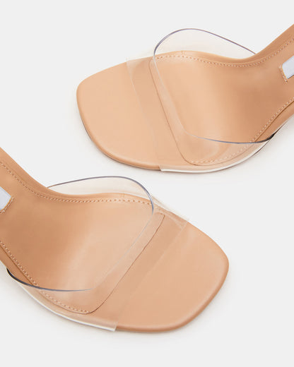 WHISTLE Clear Square-Toe Block Heel Women's Heel - Steve Madden