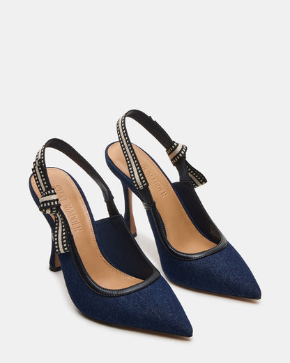 BRI Dark Denim Slingback Pump Women's Heel - Steve Madden