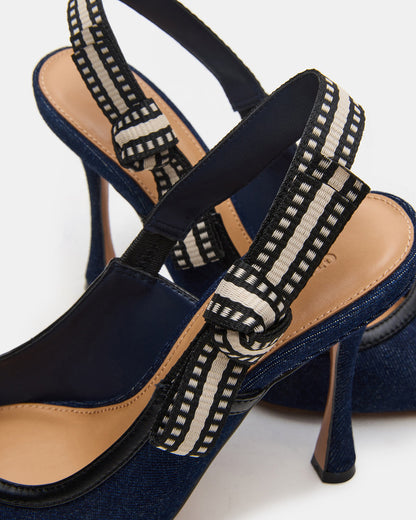 BRI Dark Denim Slingback Pump Women's Heel - Steve Madden