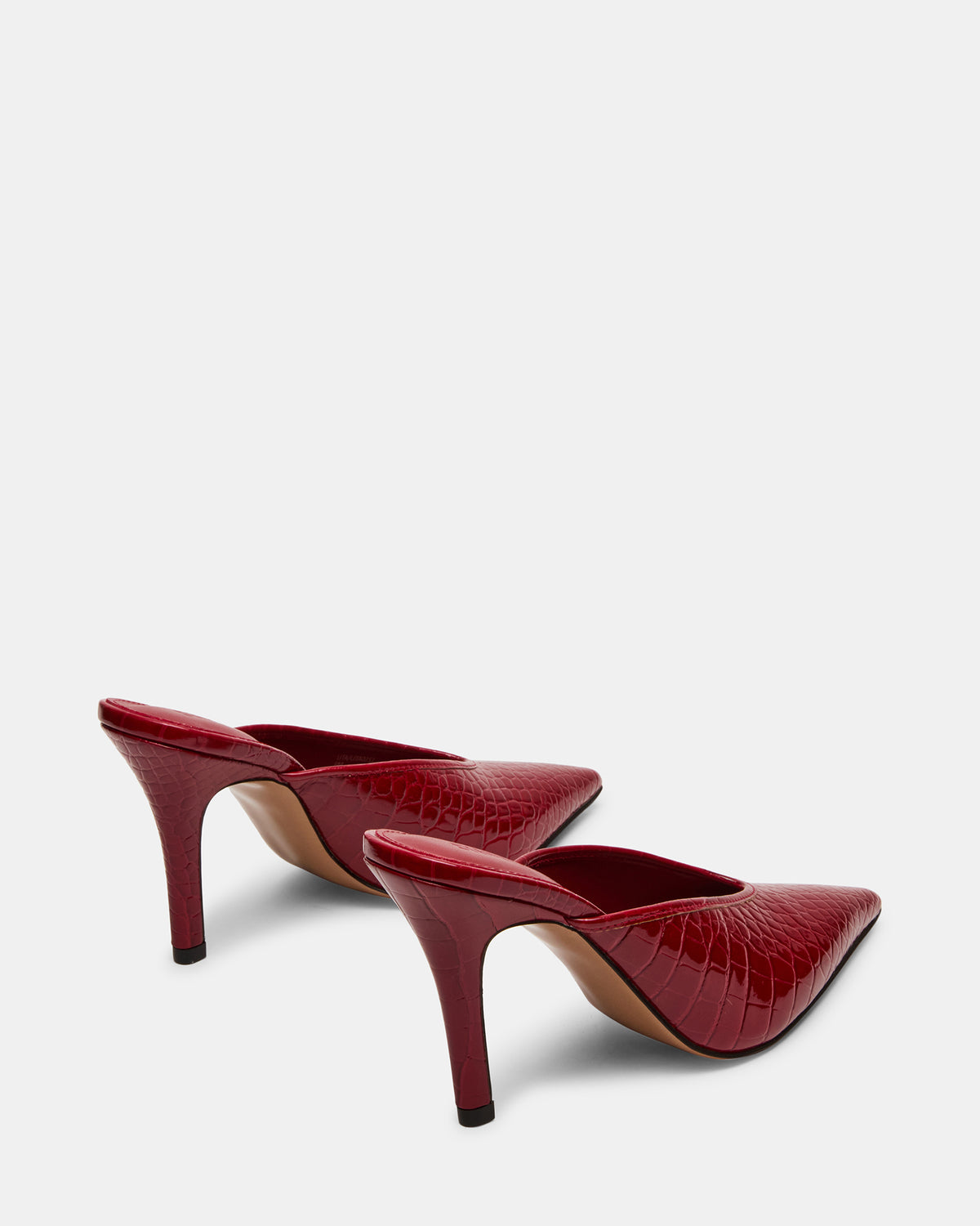 LITA Red Crocodile Pointed-Toe Mule Pump Women's Heel - Steve Madden
