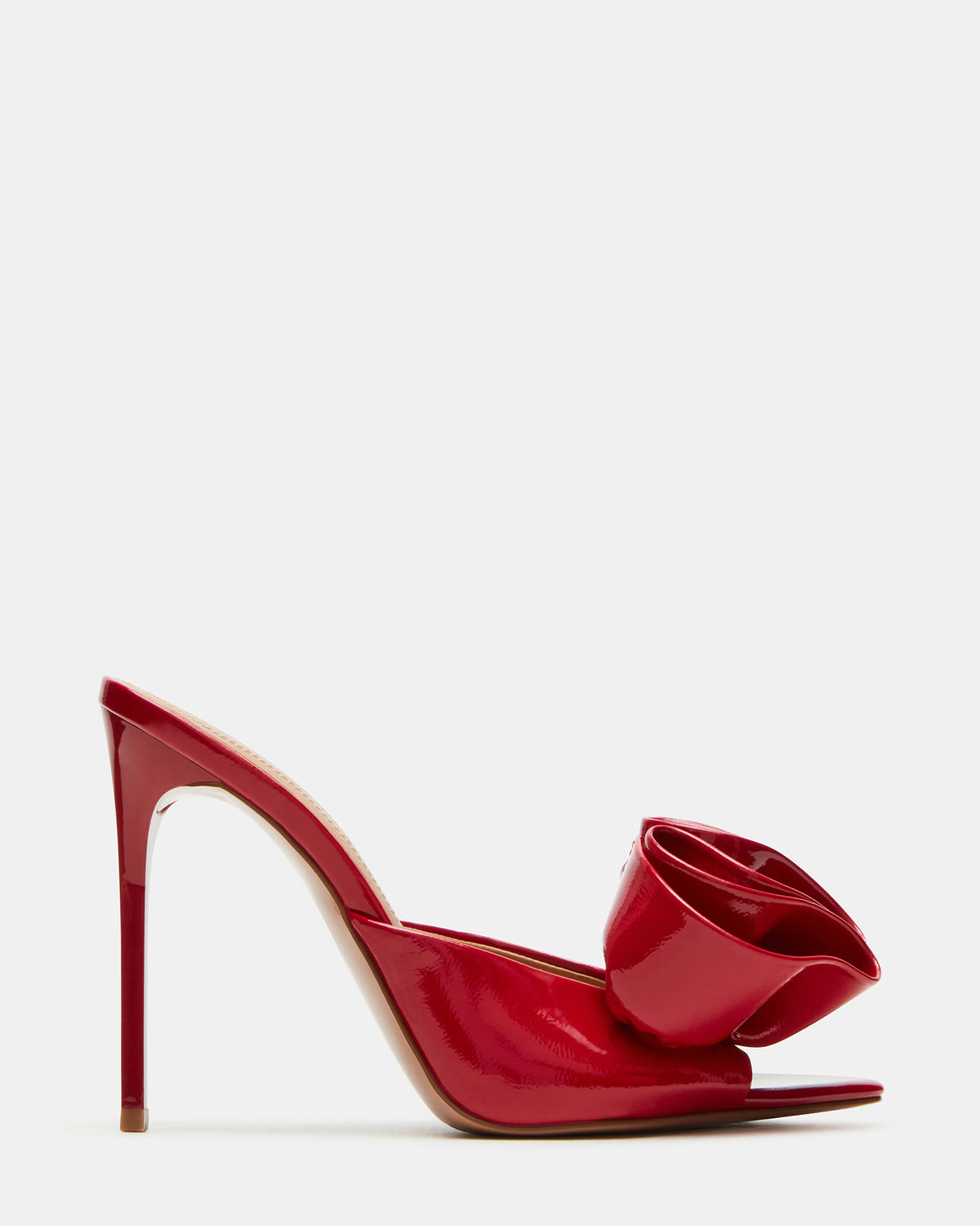 AFFINITY Red Patent Women's Multi Pointed-Toe Stiletto Mule Heel - Steve Madden
