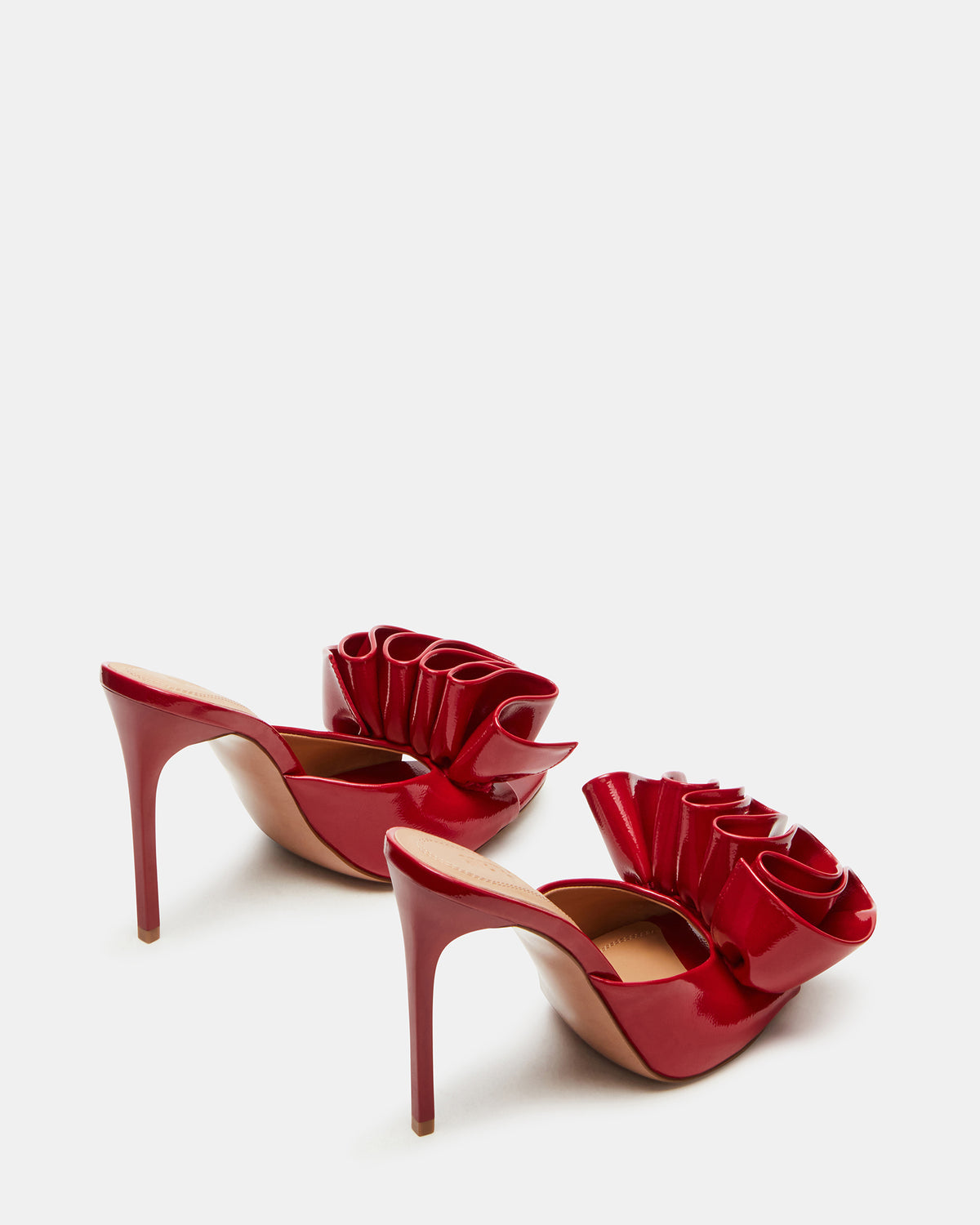 AFFINITY Red Patent Women's Multi Pointed-Toe Stiletto Mule Heel - Steve Madden