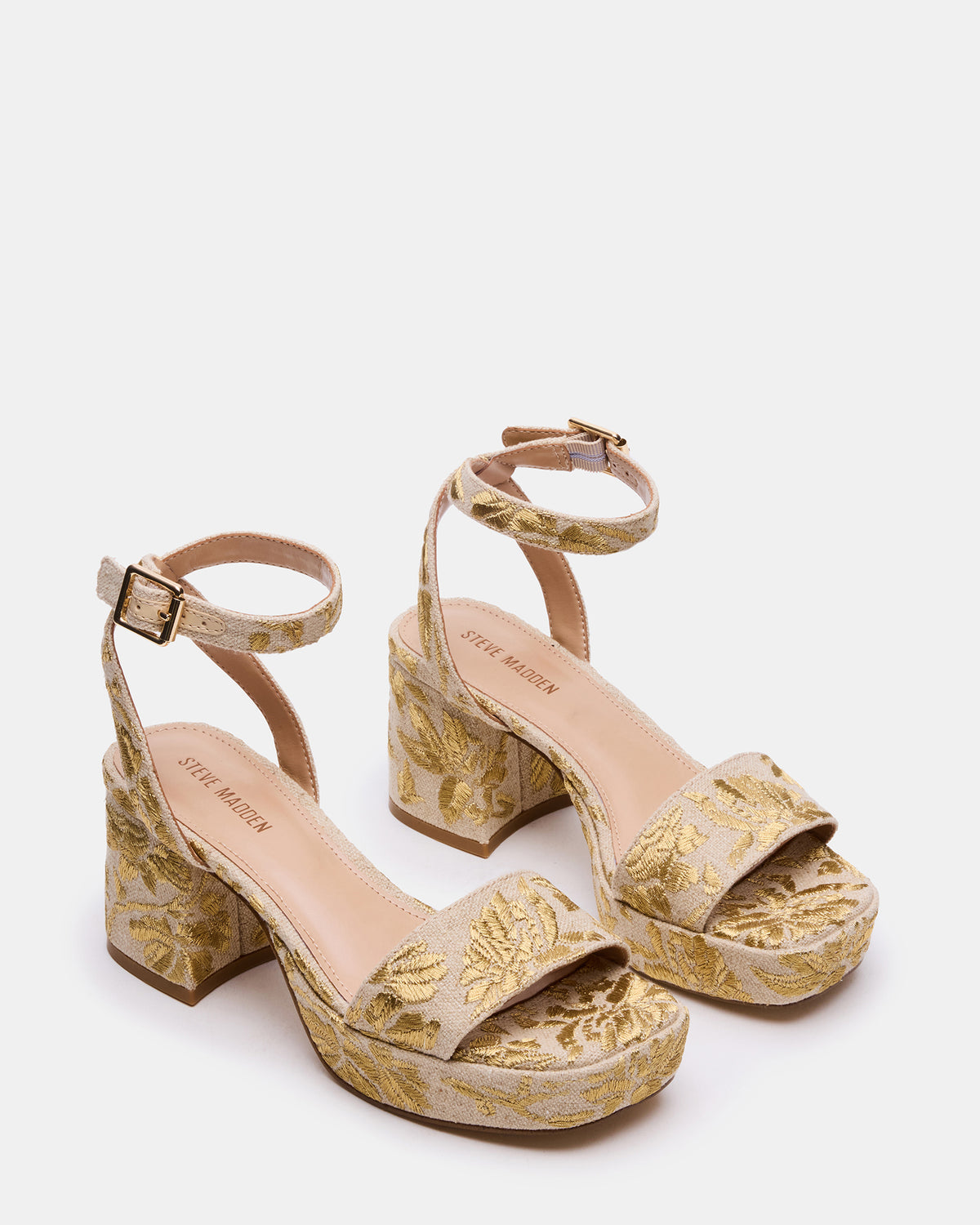 MERCERR Gold Multi Women's Platform Block Heel - Steve Madden