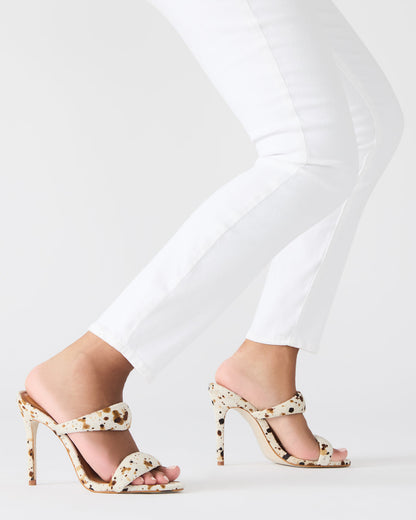 SATURN-C WHITE/CAMEL Stiletto Mule Women's Heel - Steve Madden