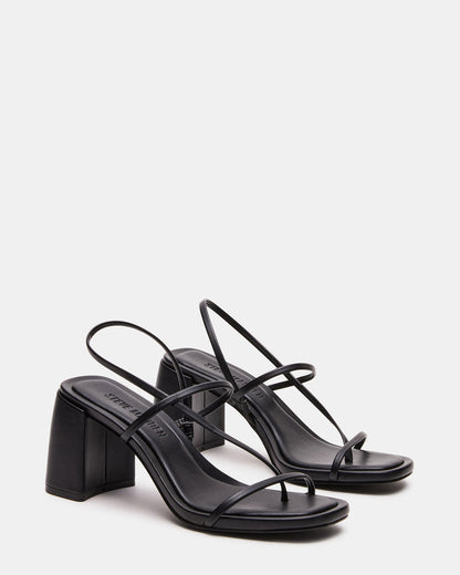 DIORA Black Women's Strappy Square-Toe Heel - Steve Madden