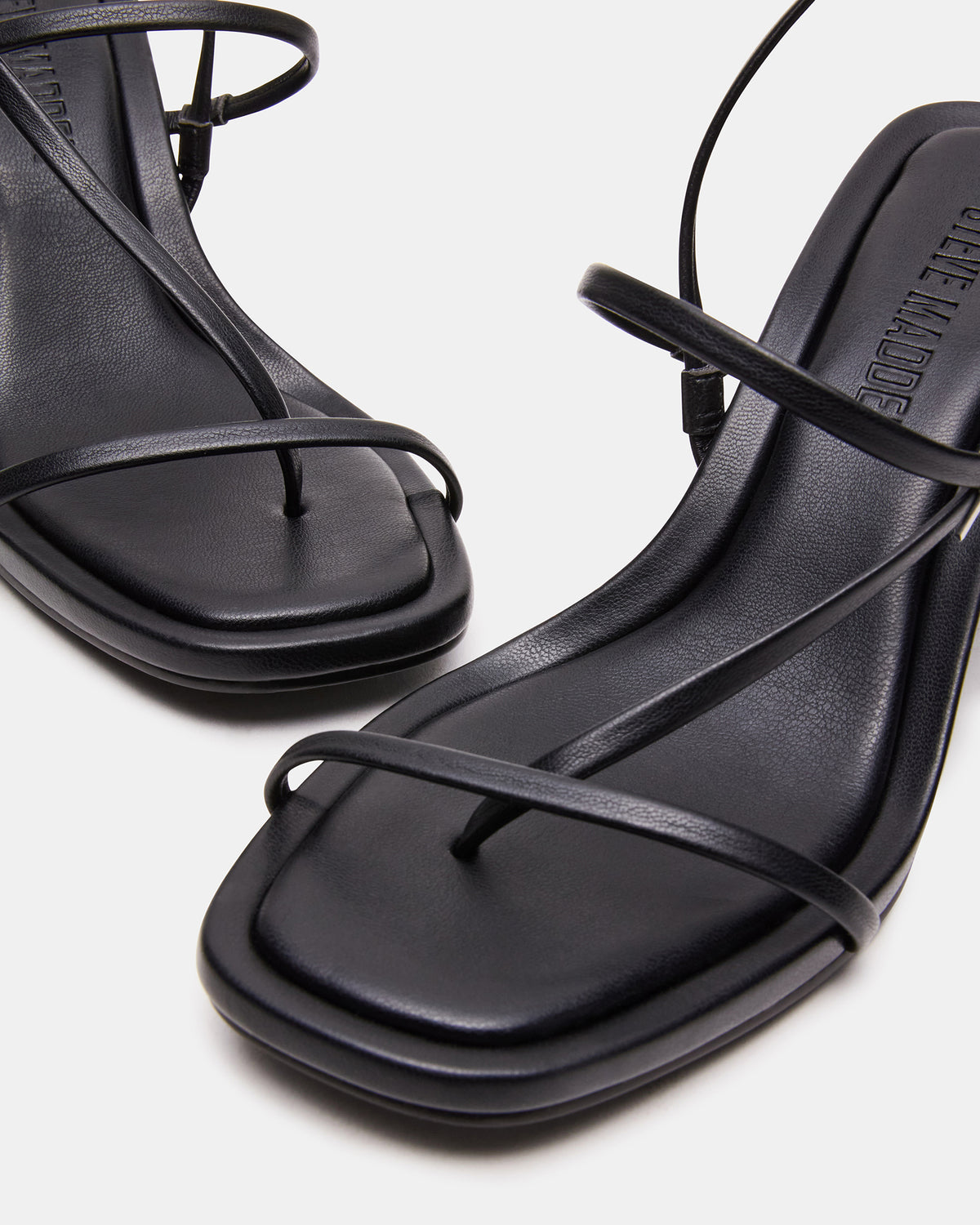 DIORA Black Women's Strappy Square-Toe Heel - Steve Madden