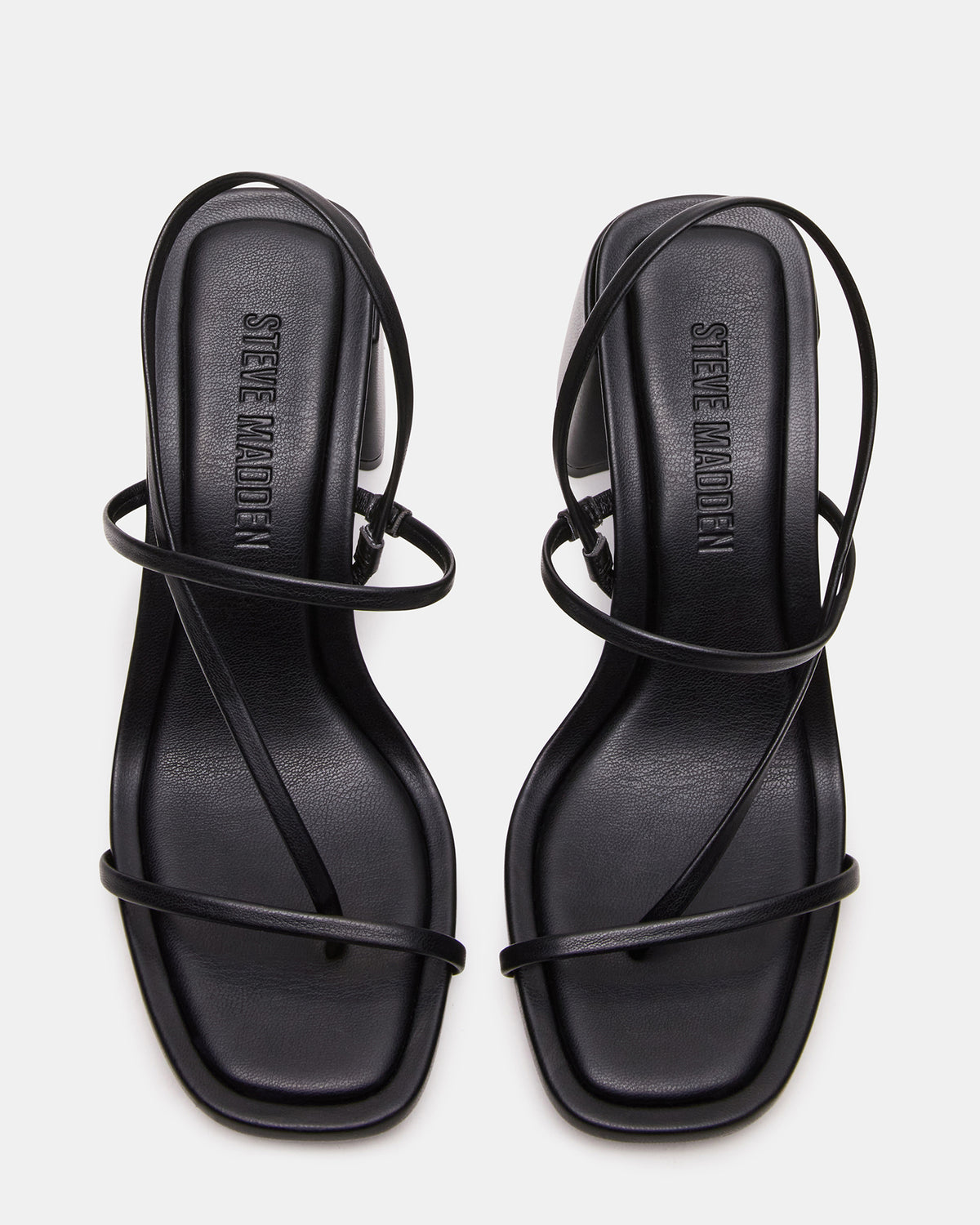 DIORA Black Women's Strappy Square-Toe Heel - Steve Madden