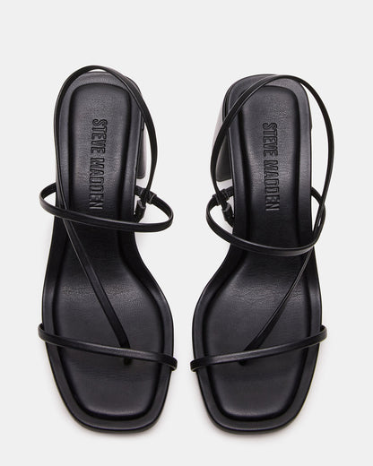 DIORA Black Women's Strappy Square-Toe Heel - Steve Madden