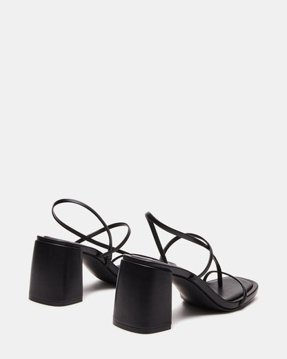 DIORA Black Women's Strappy Square-Toe Heel - Steve Madden